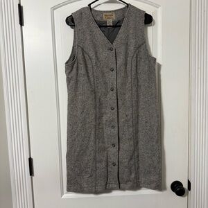 Vintage Abercrombie And Fitch Sleeveless Dress Size Large Button Down Front Y2K